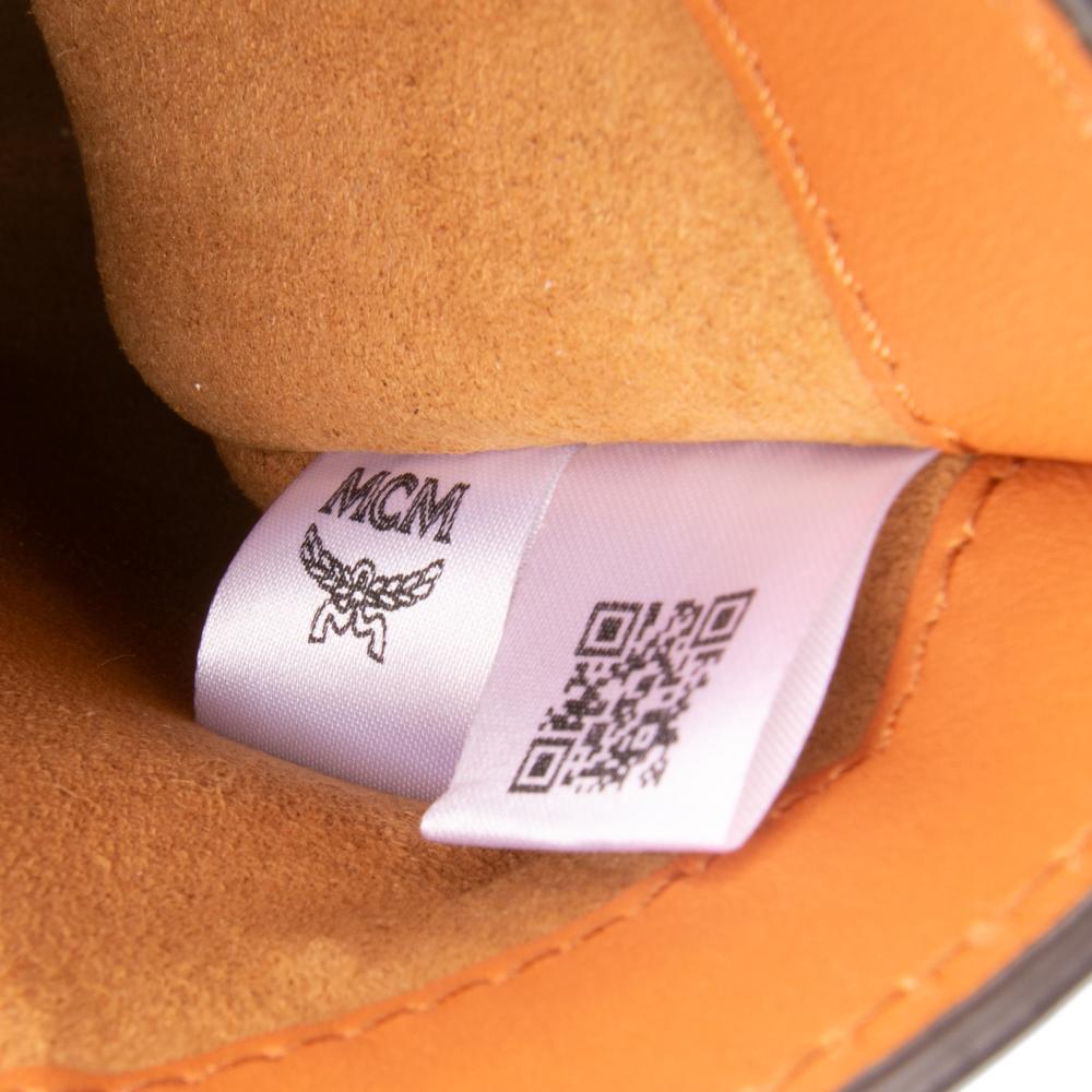 MCM AB MCM Brown Calf Leather Spanish skin Embossed Logo Aren Lanyard Phone Case Korea, South