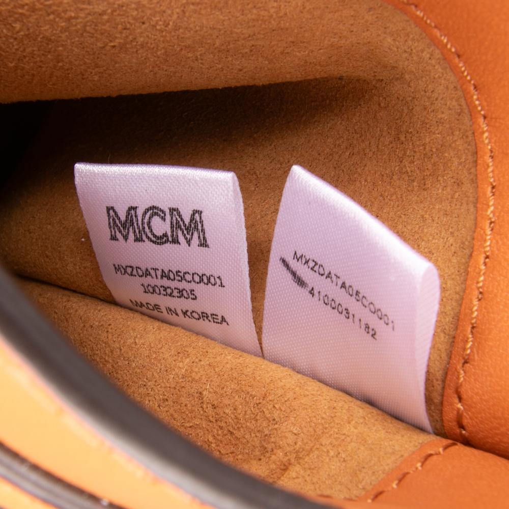 MCM AB MCM Brown Calf Leather Spanish skin Embossed Logo Aren Lanyard Phone Case Korea, South