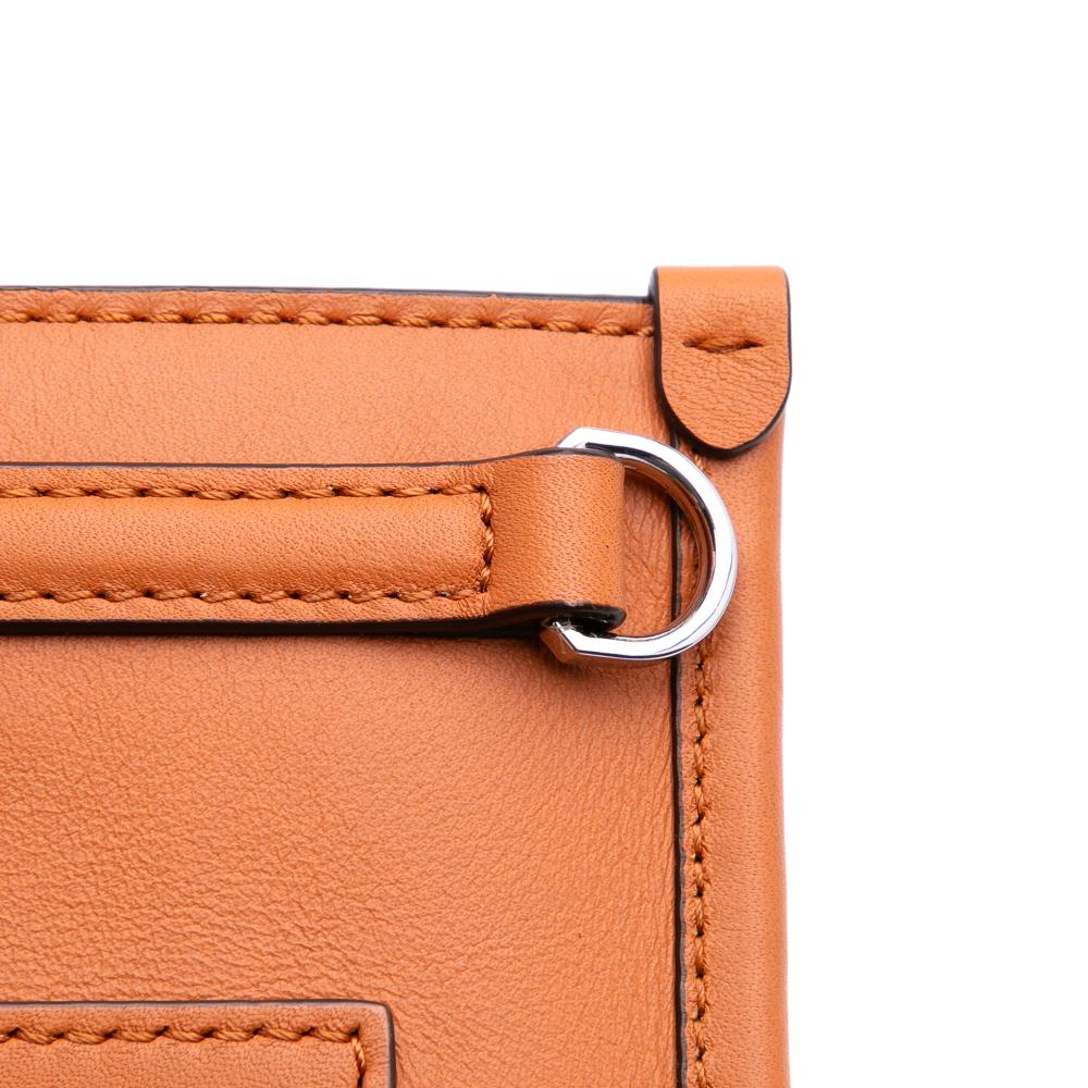 MCM AB MCM Brown Calf Leather Spanish skin Embossed Logo Aren Lanyard Phone Case Korea, South