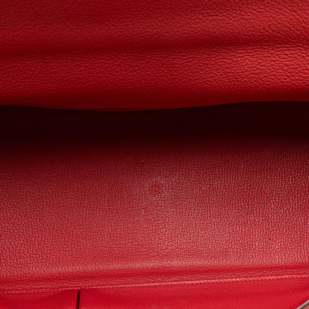 Hermès B Hermès Red Calf Leather Togo JPG Shoulder Kelly II 42 France