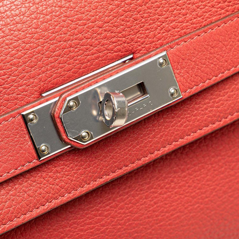 Hermès B Hermès Red Calf Leather Togo JPG Shoulder Kelly II 42 France