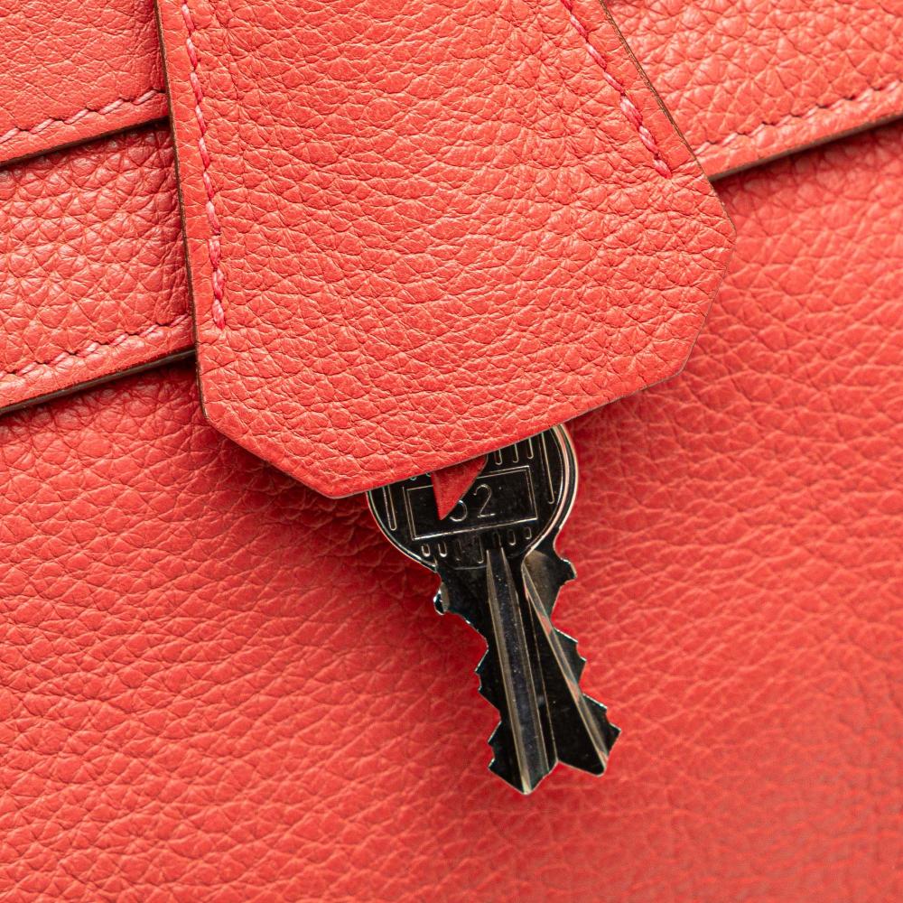 Hermès B Hermès Red Calf Leather Togo JPG Shoulder Kelly II 42 France