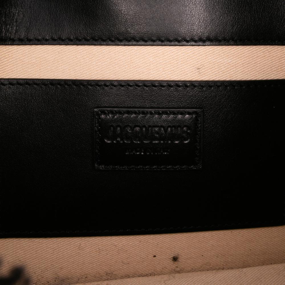 Jacquemus AB Jacquemus Black Fur Natural Material Shearling Le Bambidou Shoulder Bag Italy