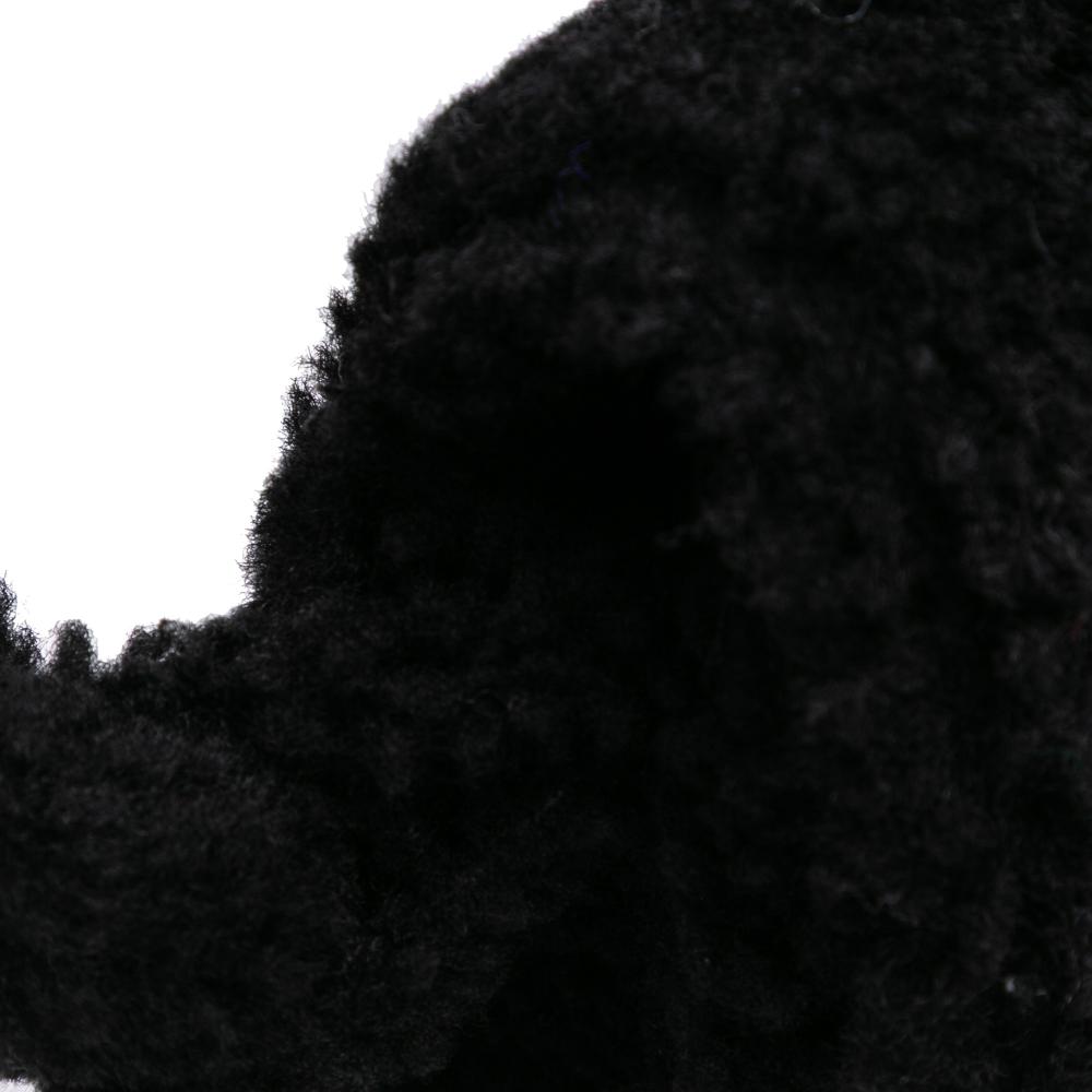 Jacquemus AB Jacquemus Black Fur Natural Material Shearling Le Bambidou Shoulder Bag Italy