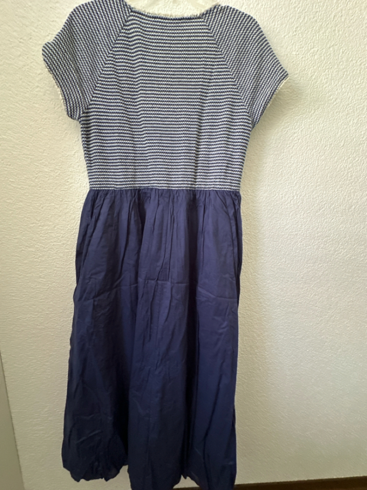 Weekend Max Mara Robe longue en tricot bleu marine