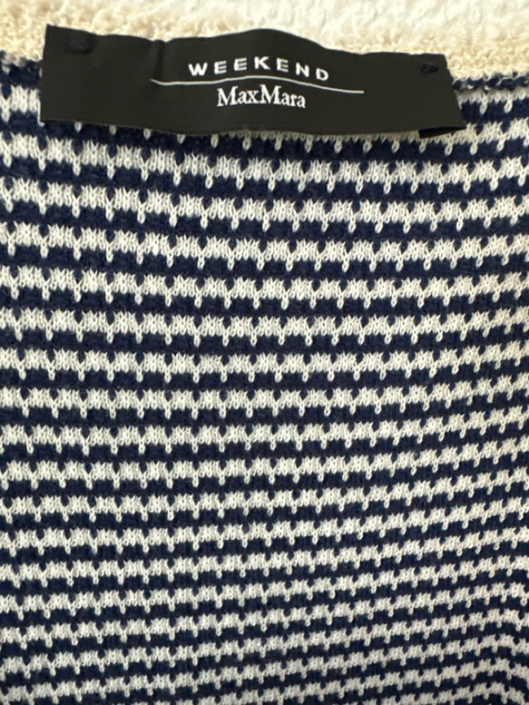 Weekend Max Mara Robe longue en tricot bleu marine