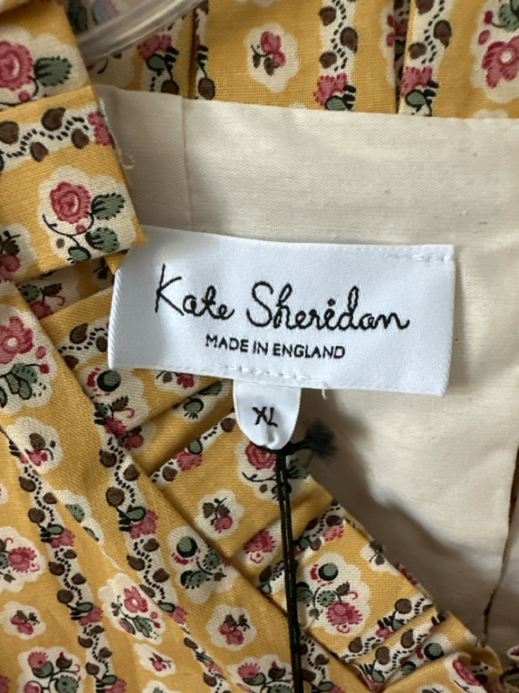 Anthropologie Kate Sheridan for Antropologie tailored mustard flower top