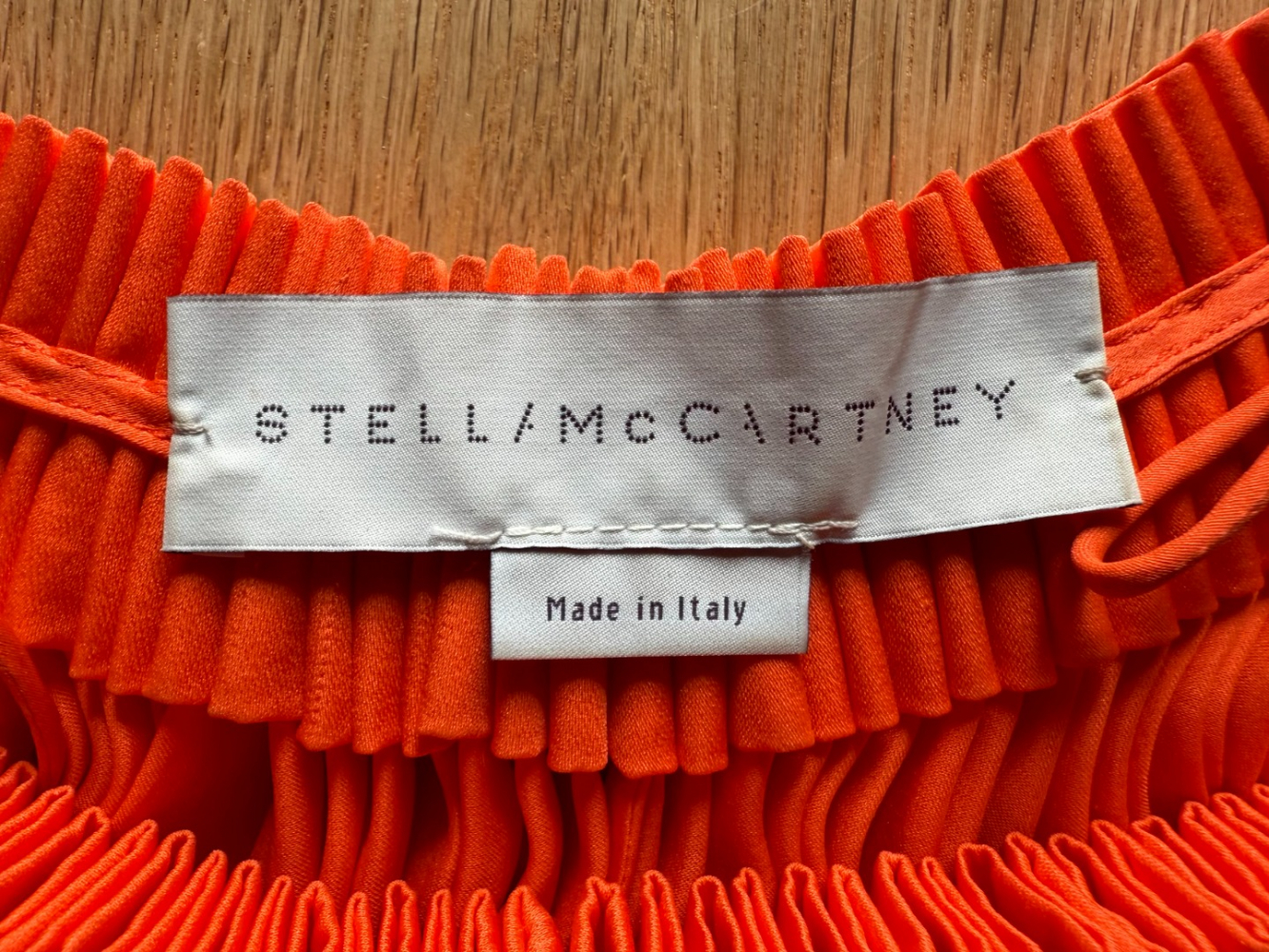 Stella McCartney Wunderschönes Minikleid aus orangefarbener Seide!