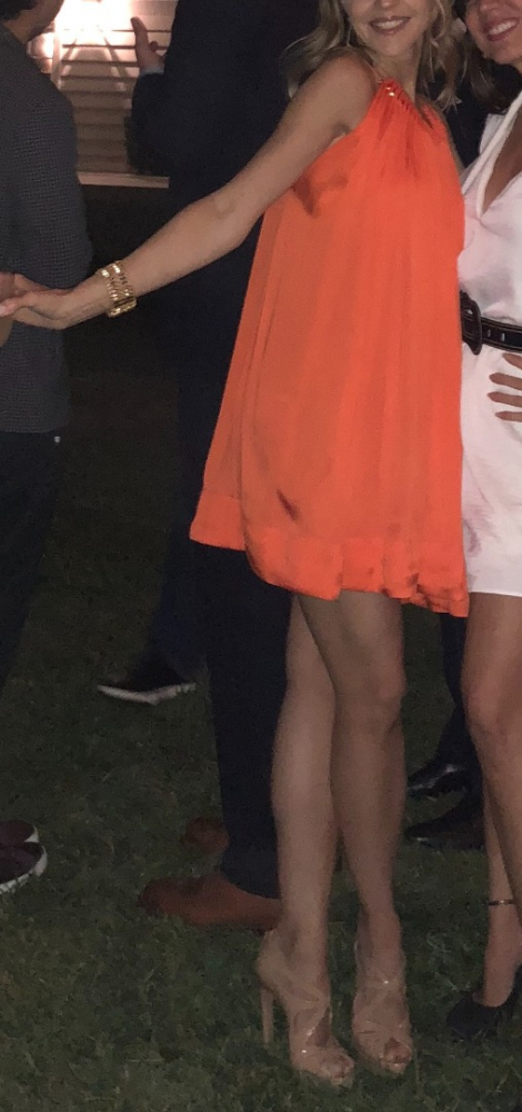 Stella McCartney Wunderschönes Minikleid aus orangefarbener Seide!