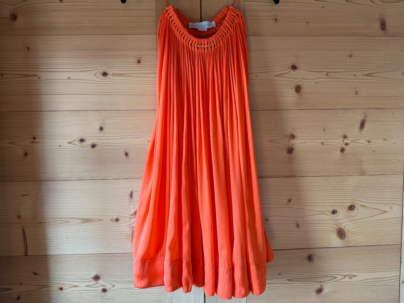 Stella McCartney Wunderschönes Minikleid aus orangefarbener Seide!