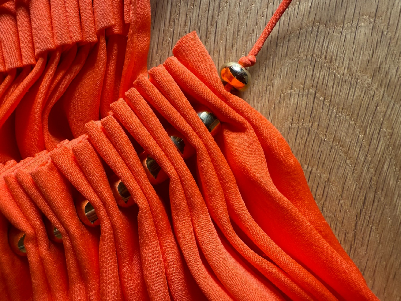 Stella McCartney Wunderschönes Minikleid aus orangefarbener Seide!
