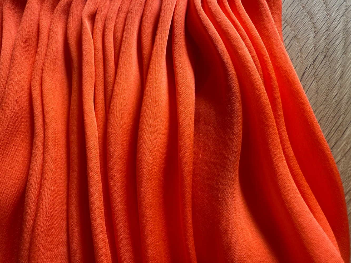 Stella McCartney Wunderschönes Minikleid aus orangefarbener Seide!