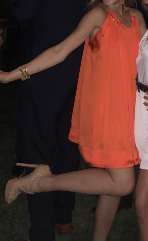 Stella McCartney Wunderschönes Minikleid aus orangefarbener Seide!