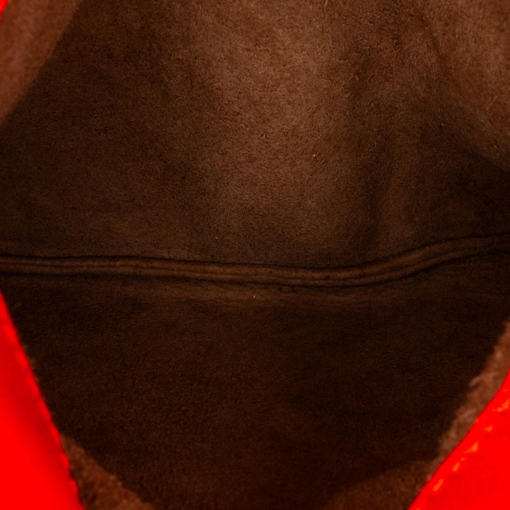 Bottega Veneta B Bottega Veneta Red Calf Leather Intrecciato Chain Flap Crossbody Italy