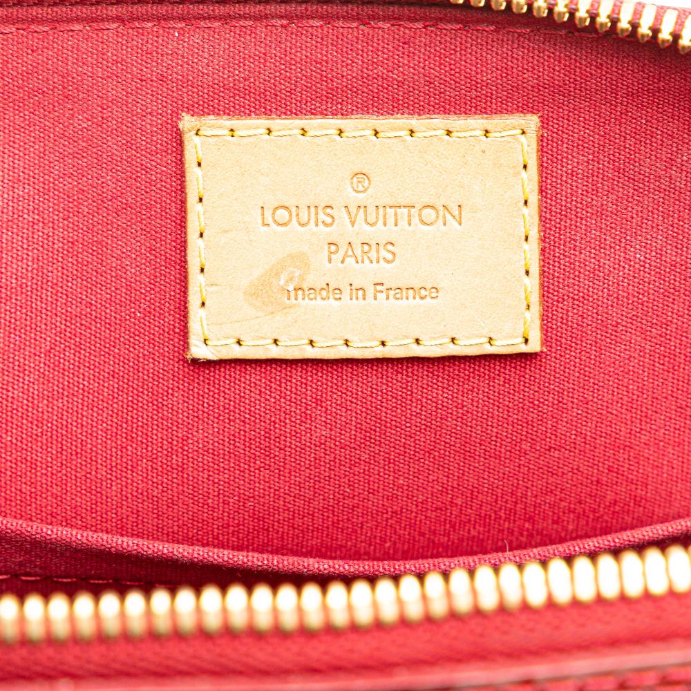 Louis Vuitton B Louis Vuitton Red Vernis Leather Leather Monogram Vernis Rayures Alma BB France