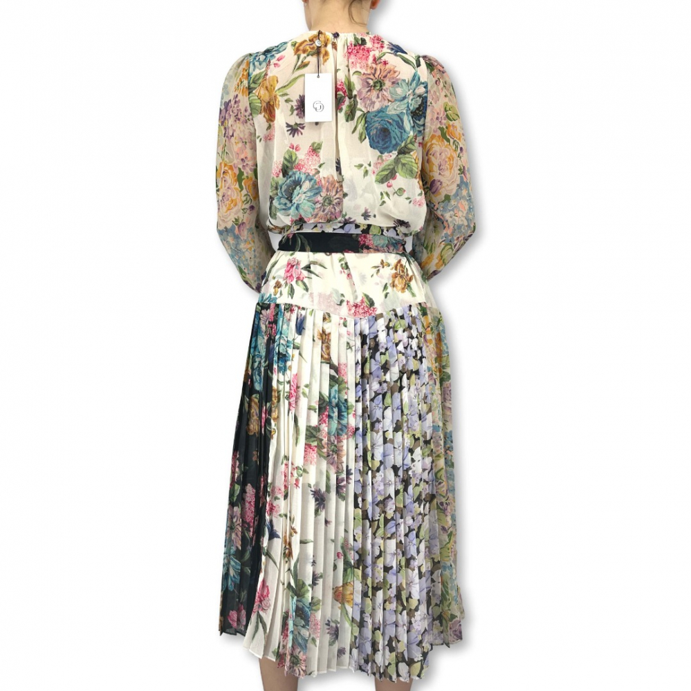 Zimmermann midikleid mit fallender Taille und Falten