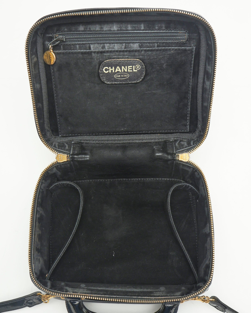 Chanel CC Patent Vanity Crossbody Bag