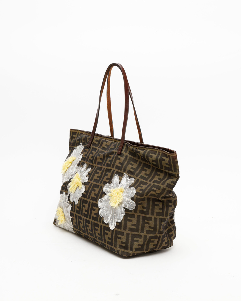 Fendi Zucca Flower Tote Bag