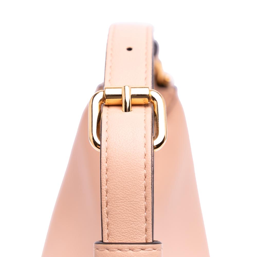 Fendi AB Fendi Pink Light Pink Calf Leather Small Fendigraphy Hobo Italy