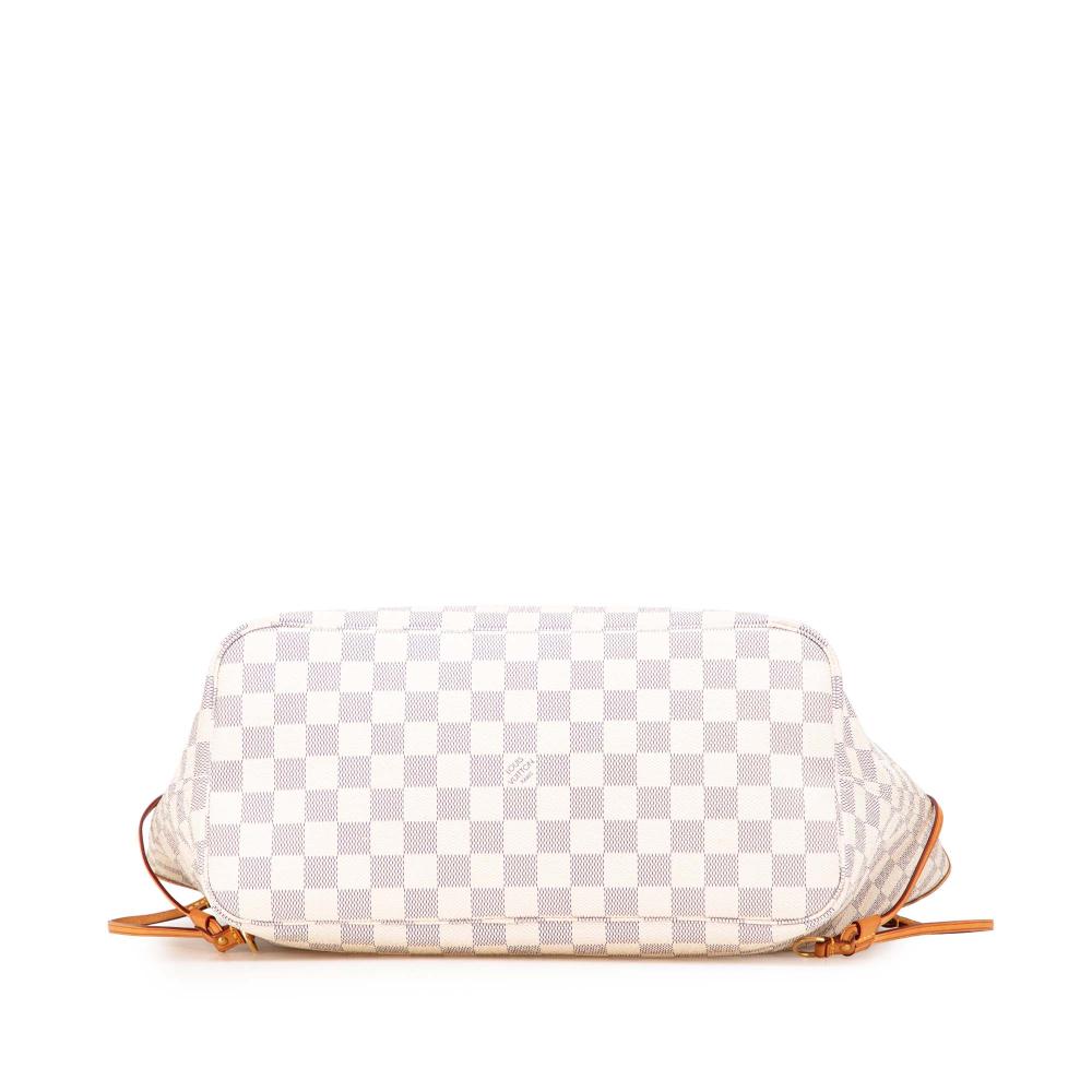 Louis Vuitton B Louis Vuitton White Damier Canvas Fabric Damier Azur Neverfull MM France
