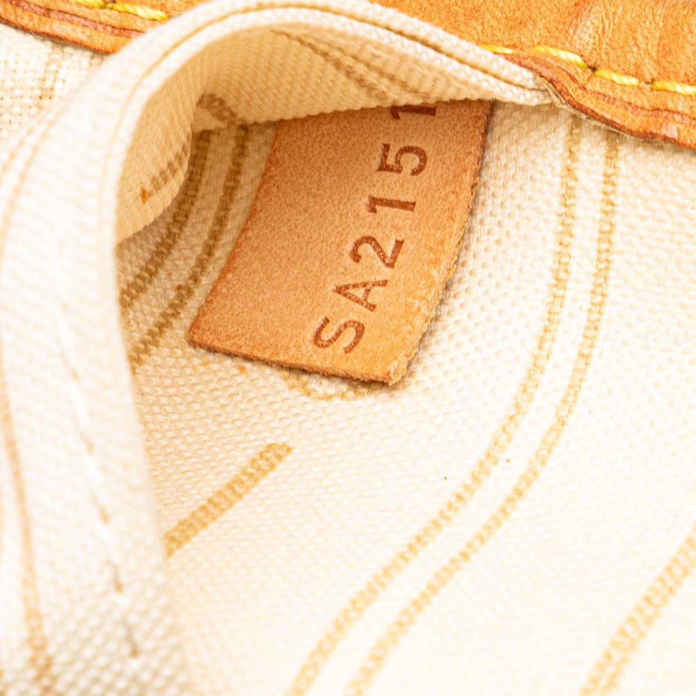 Louis Vuitton B Louis Vuitton White Damier Canvas Fabric Damier Azur Neverfull MM France