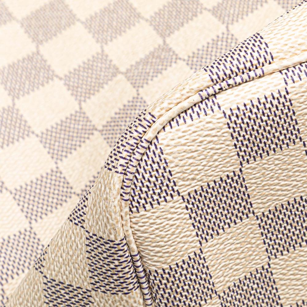Louis Vuitton B Louis Vuitton White Damier Canvas Fabric Damier Azur Neverfull MM France