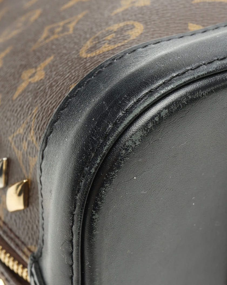 Louis Vuitton Monogram Macassar Studded Alma PM Bag