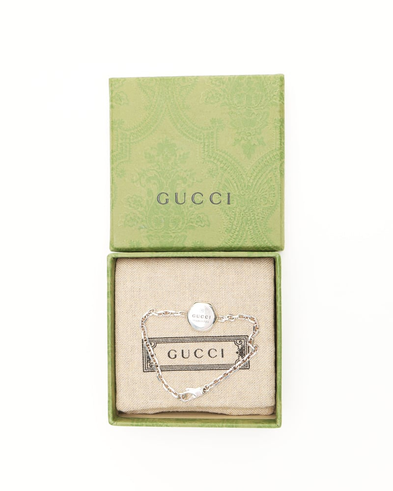 Gucci Logo Silver Bracelet