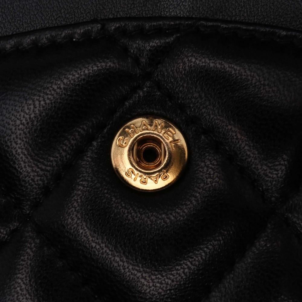 Chanel B Chanel Black Lambskin Leather Leather Jumbo Classic Lambskin Double Flap Italy