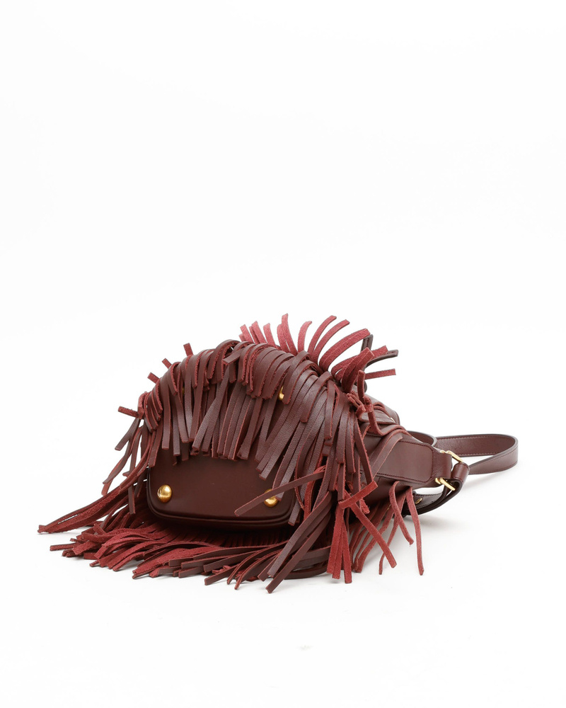 Saint Laurent Emmanuelle Fringe Bucket Bag