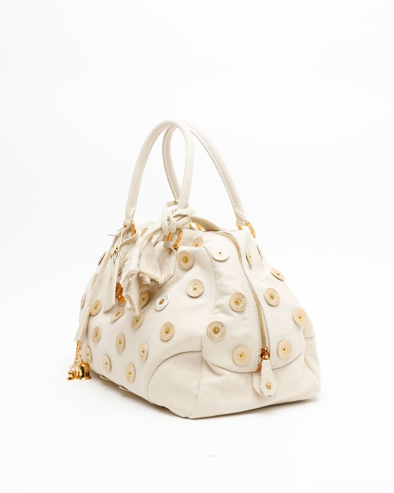 Louis Vuitton Bowly Polka Dot Panama Bag