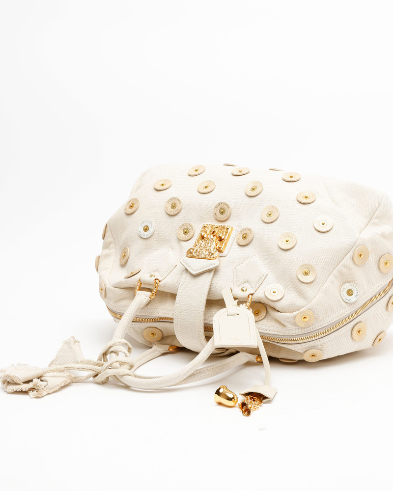 Louis Vuitton Bowly Polka Dot Panama Bag