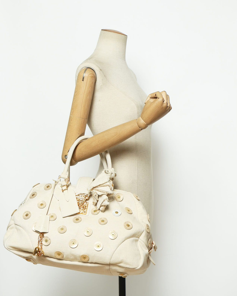 Louis Vuitton Bowly Polka Dot Panama Bag