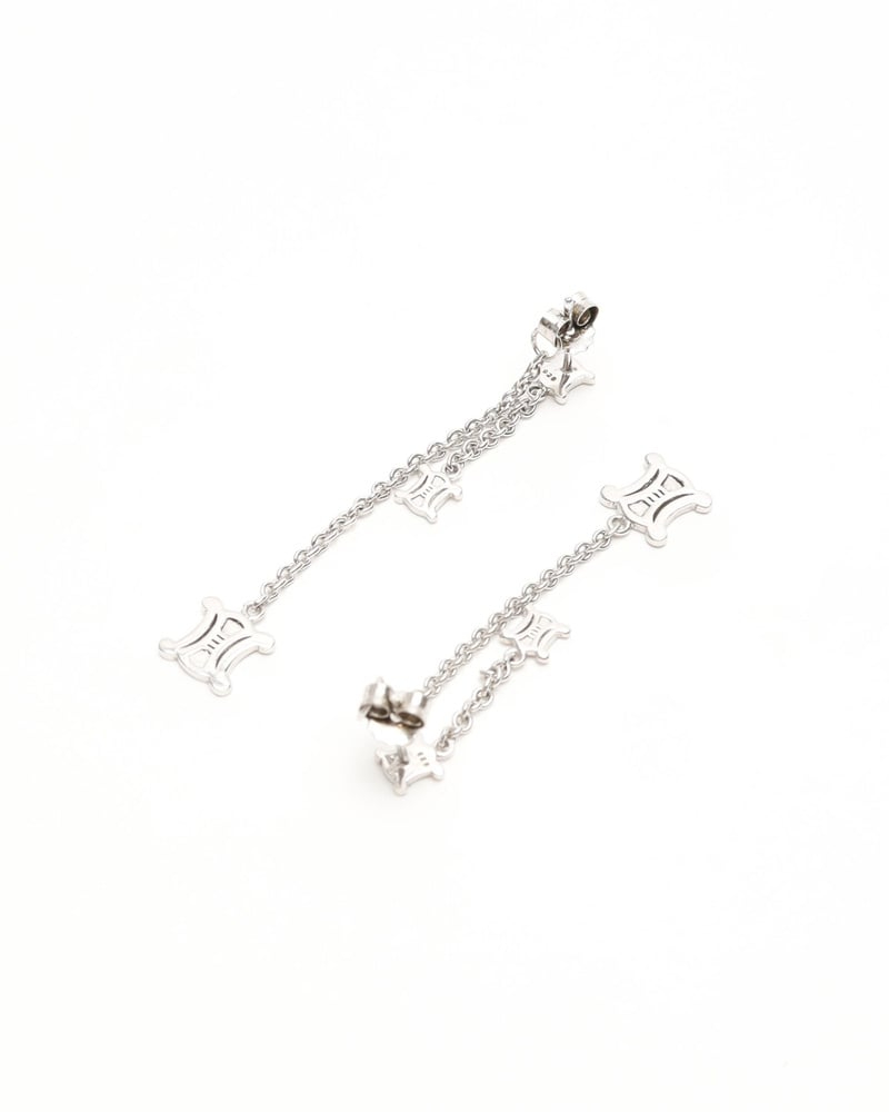 Celine Céline Triomphe Dangling Studs Earrings