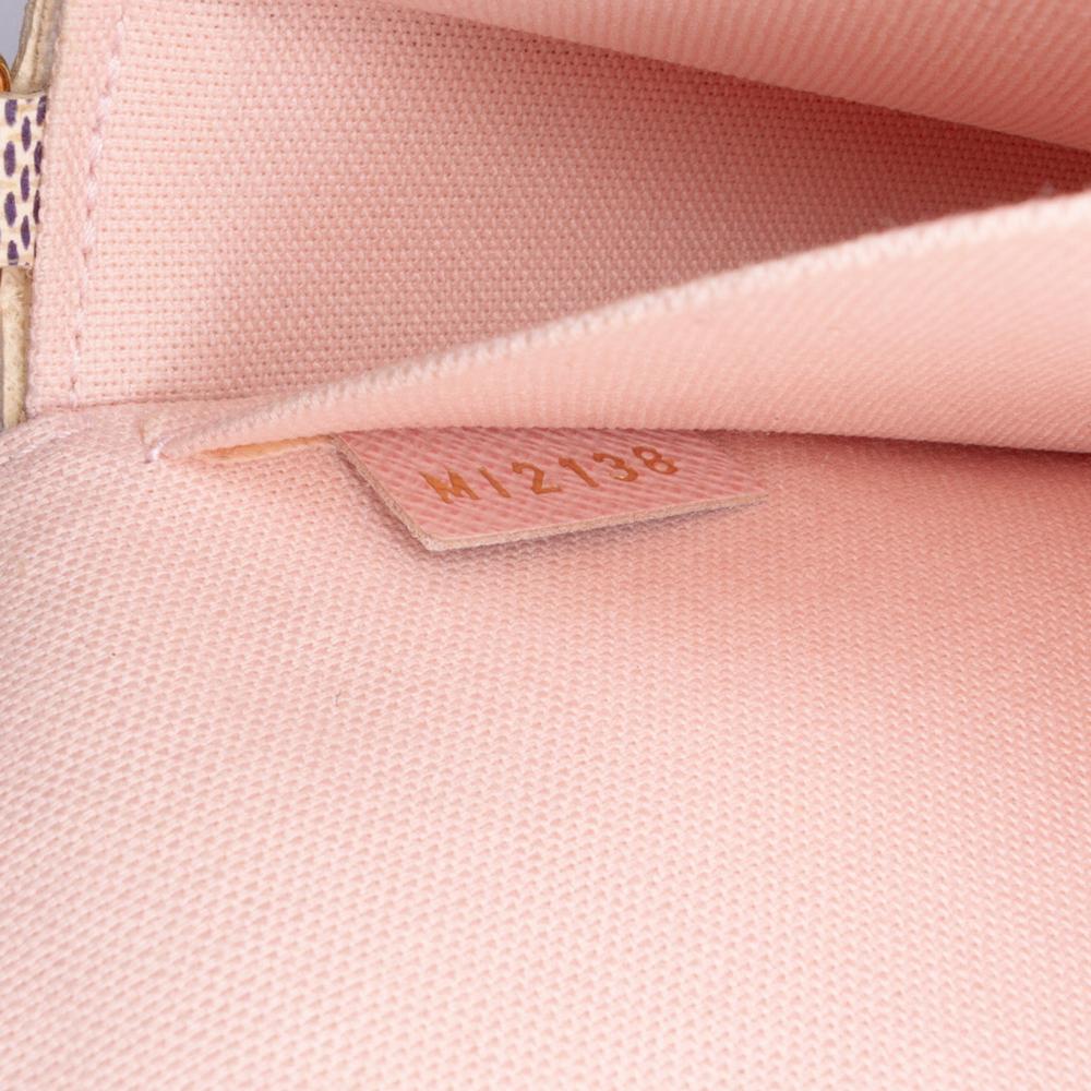 Louis Vuitton B Louis Vuitton White Damier Canvas Canvas Damier Azur Pochette Felicie France