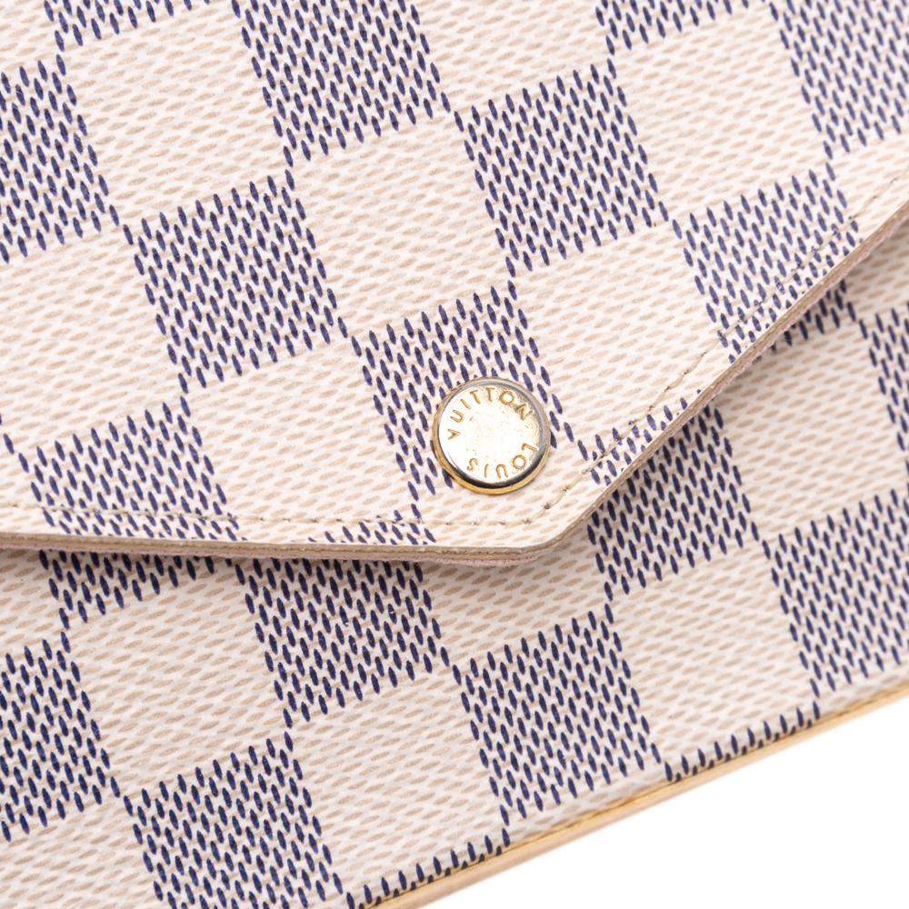 Louis Vuitton B Louis Vuitton White Damier Canvas Canvas Damier Azur Pochette Felicie France