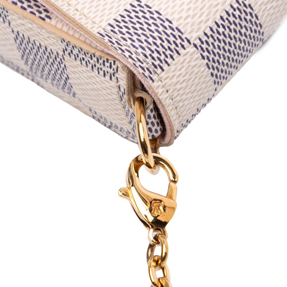 Louis Vuitton B Louis Vuitton White Damier Canvas Canvas Damier Azur Pochette Felicie France