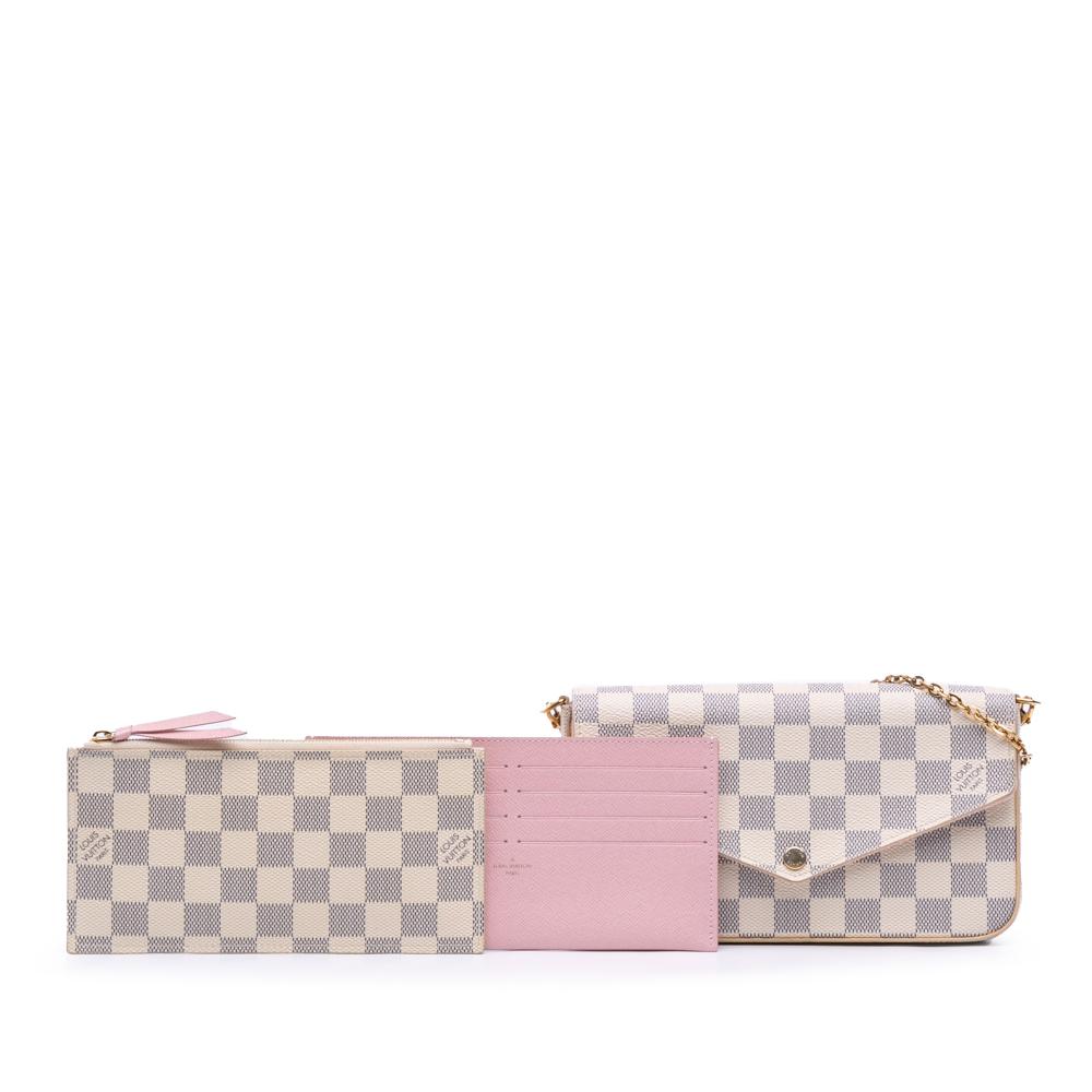 Louis Vuitton B Louis Vuitton White Damier Canvas Canvas Damier Azur Pochette Felicie France