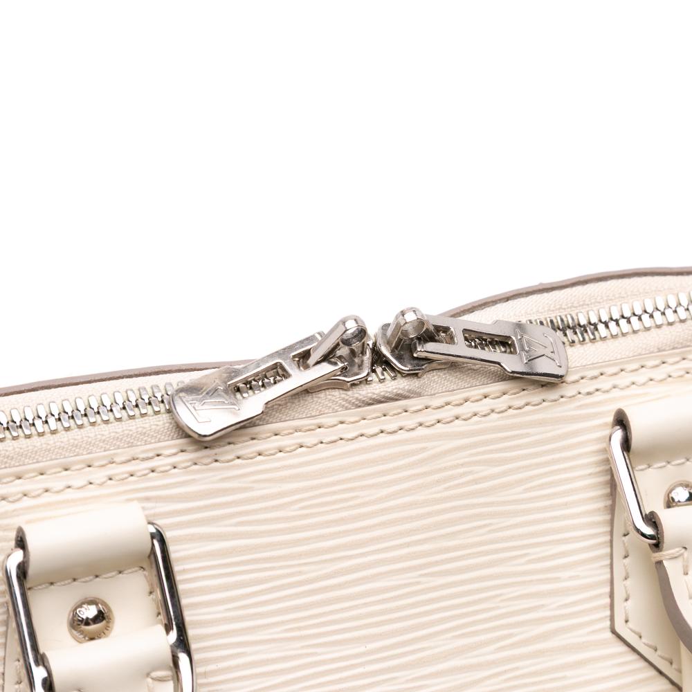 Louis Vuitton B Louis Vuitton White Epi Leather Leather Epi Alma PM France