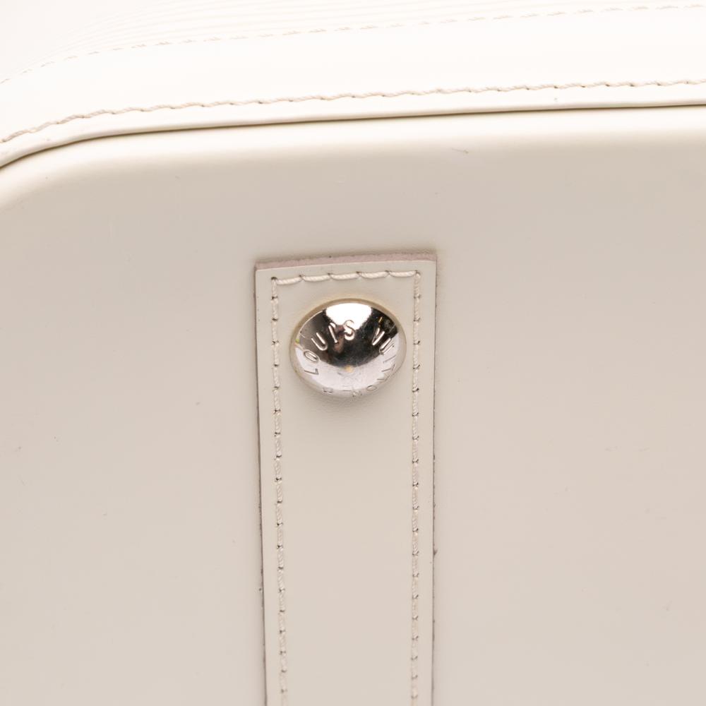 Louis Vuitton B Louis Vuitton White Epi Leather Leather Epi Alma PM France