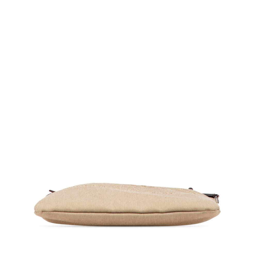 Prada B Prada Brown Beige Canvas Fabric Canapa Logo Crossbody Italy