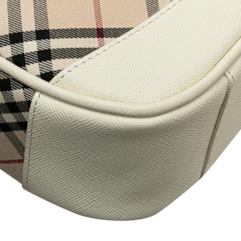 Burberry B Burberry Brown Beige with White Canvas Fabric Nova Check Crossbody United Kingdom