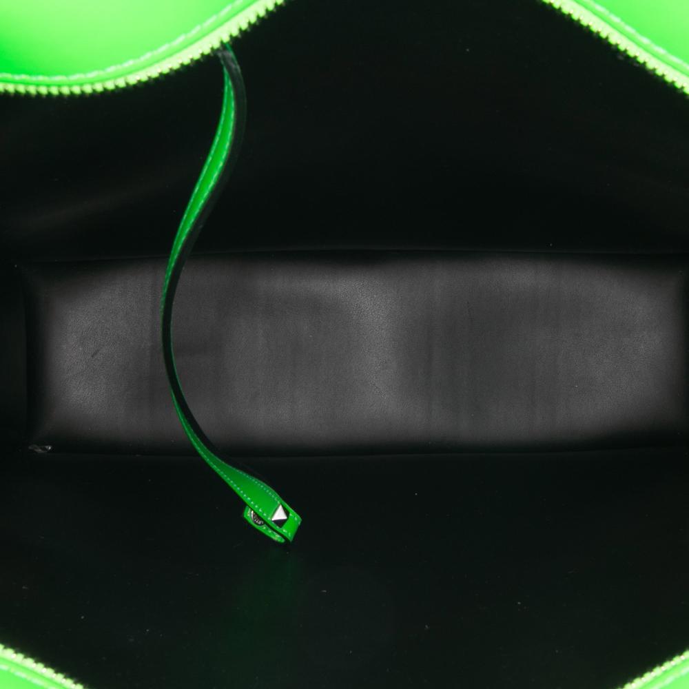 Valentino AB Valentino Green Lime Calf Leather VLTN Satchel Italy