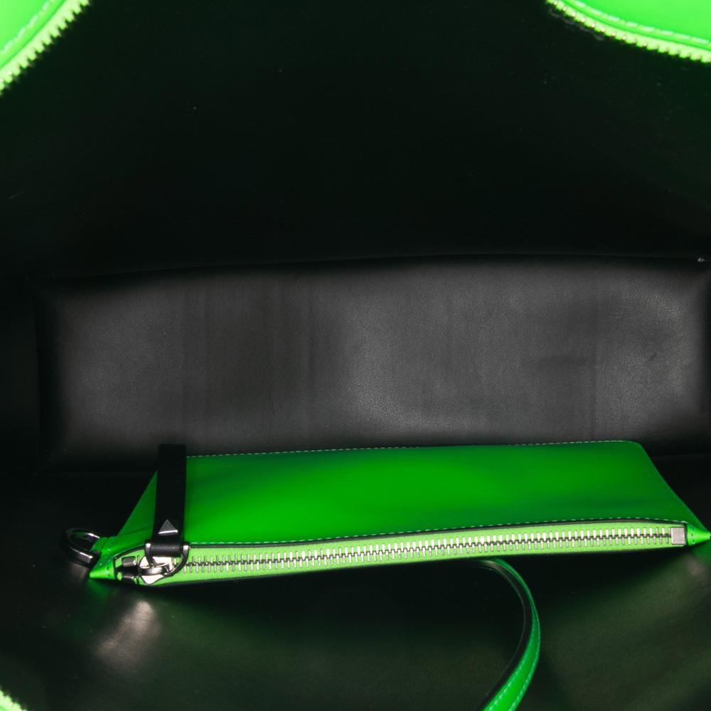 Valentino AB Valentino Green Lime Calf Leather VLTN Satchel Italy