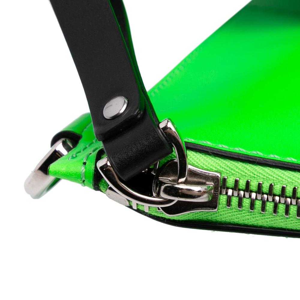 Valentino AB Valentino Green Lime Calf Leather VLTN Satchel Italy