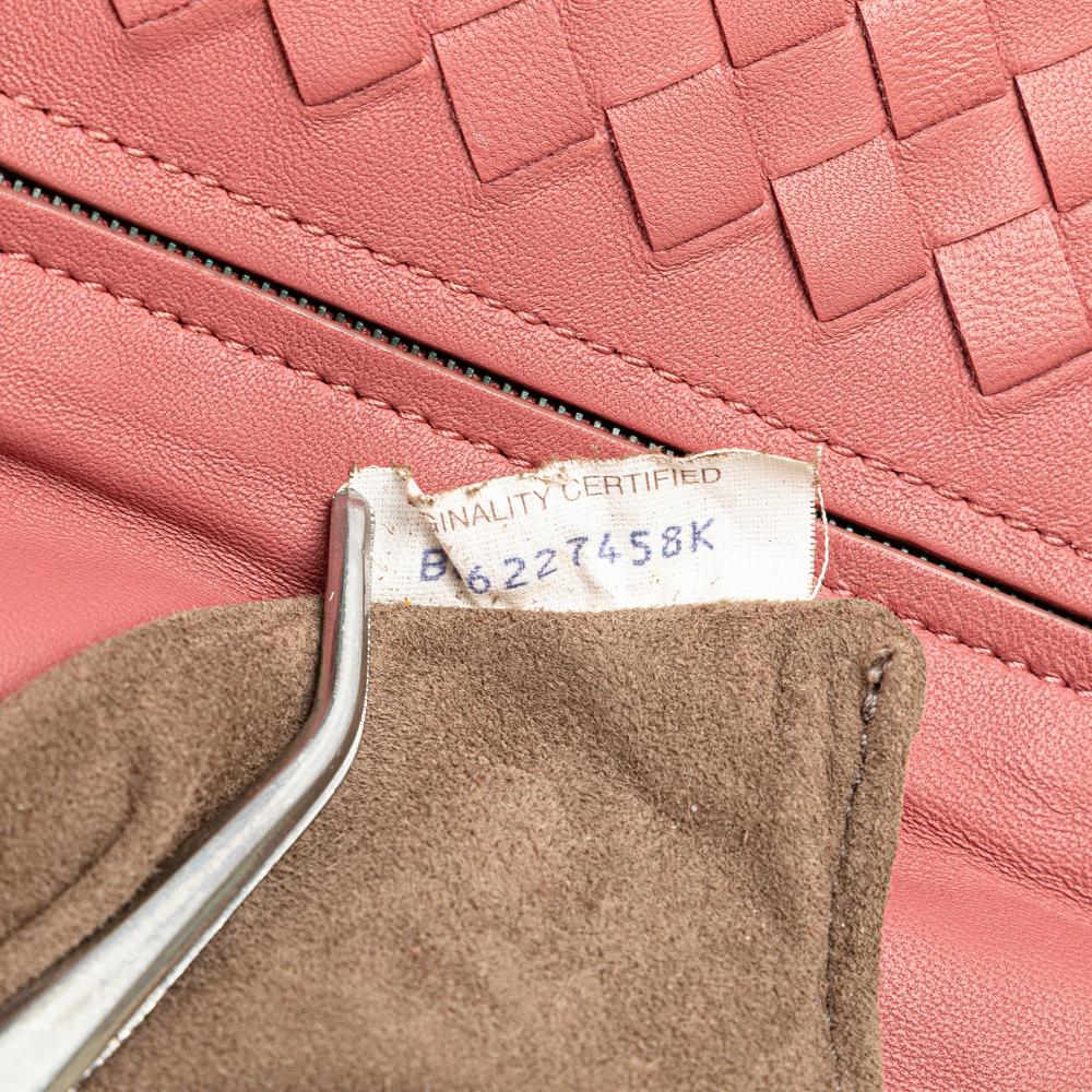 Bottega Veneta B Bottega Veneta Pink Nappa Leather Leather Mini Nappa Intrecciato Expandable Chain Crossbody Italy