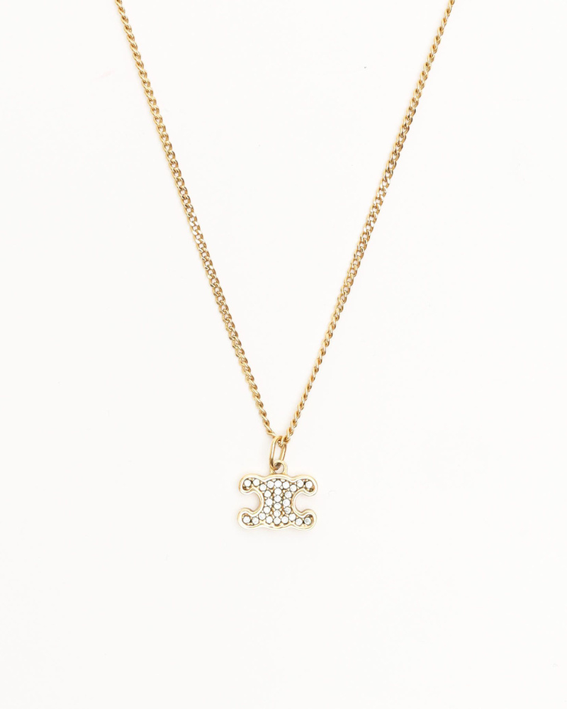 Celine Céline Triomphe Rhinestone Necklace