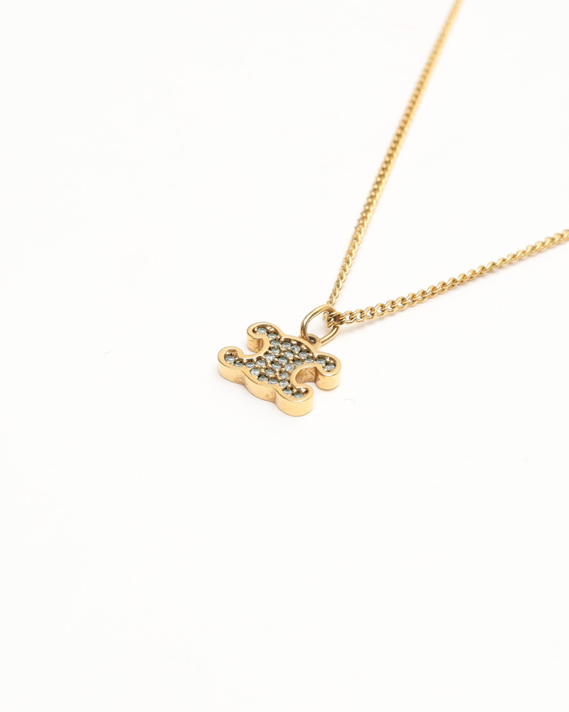 Celine Céline Triomphe Rhinestone Necklace