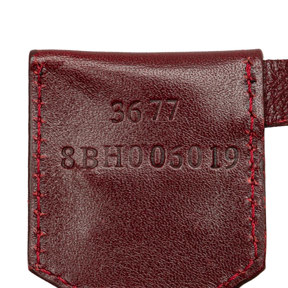 Fendi B Fendi Red Canvas Fabric Zucchino Tote Italy