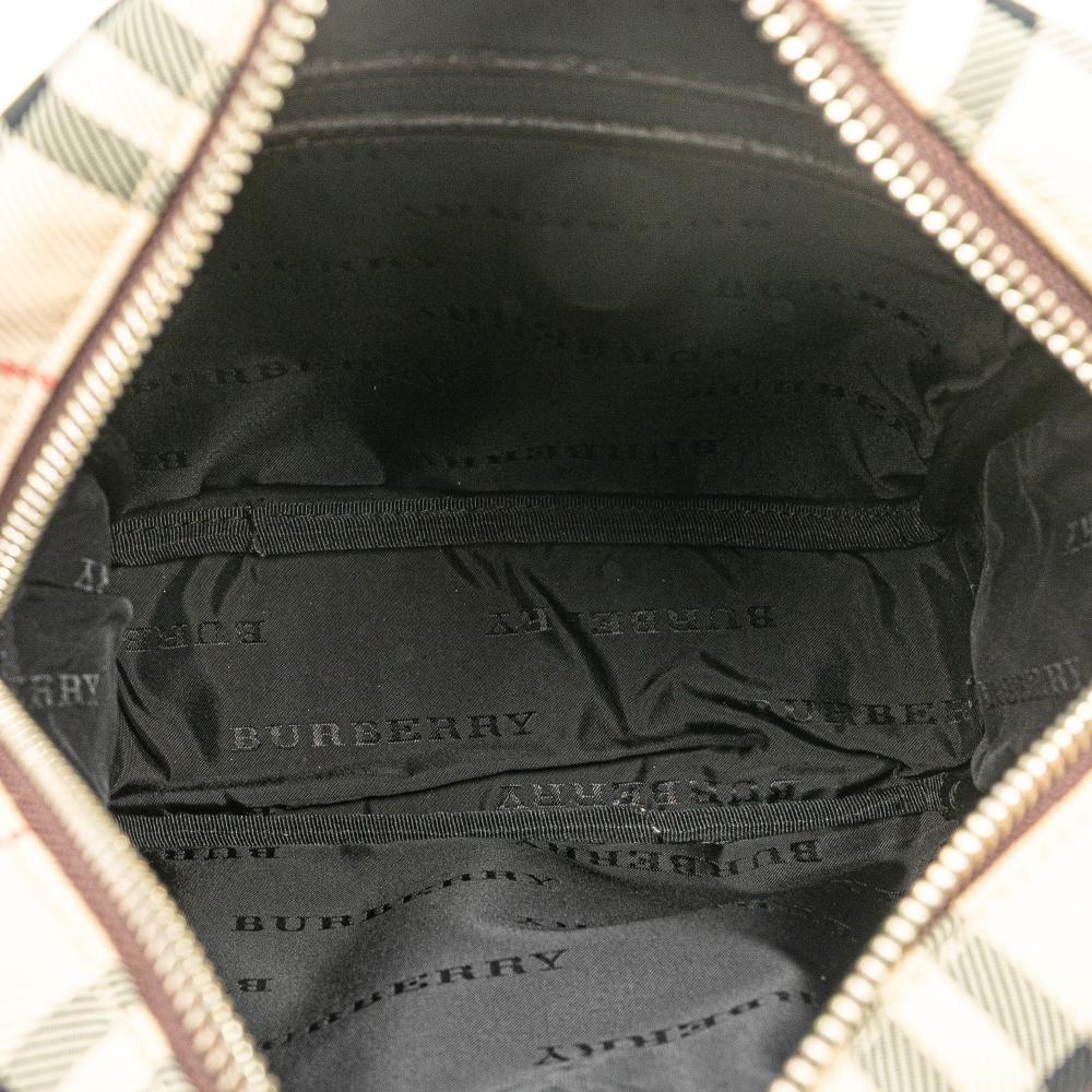 Burberry B Burberry Brown Beige Canvas Fabric House Check Crossbody United Kingdom